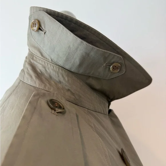 Burberry Olive Double-Breasted Trench Coat - Picture 6 of 16